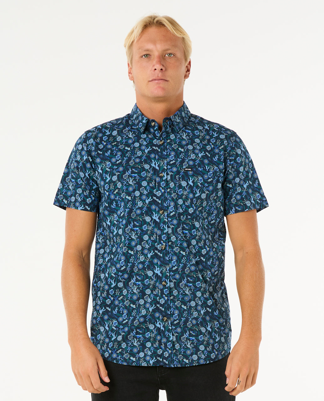 Rip Curl Men Floral Reef S/S Shirt 03DMSH