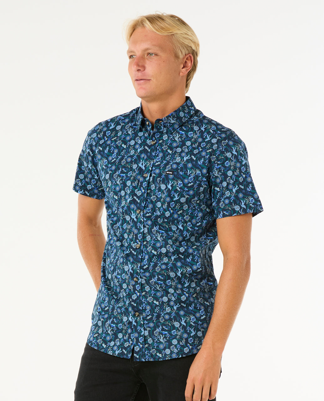 Rip Curl Men Floral Reef S/S Shirt 03DMSH