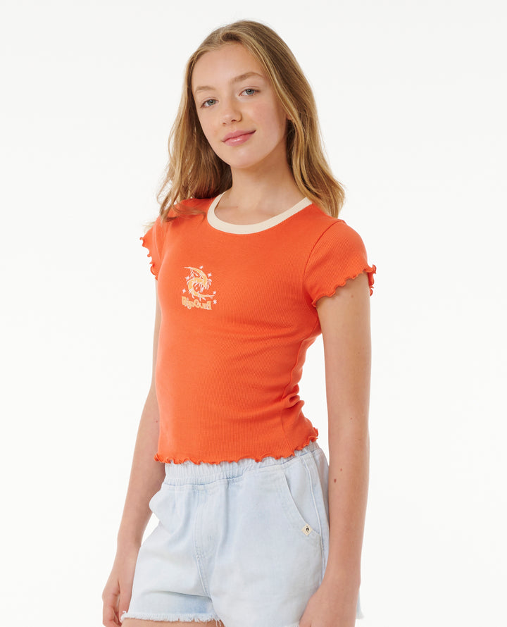 Rip Curl Girl Summer Solstice Rib Tee -Girl 03HGTE