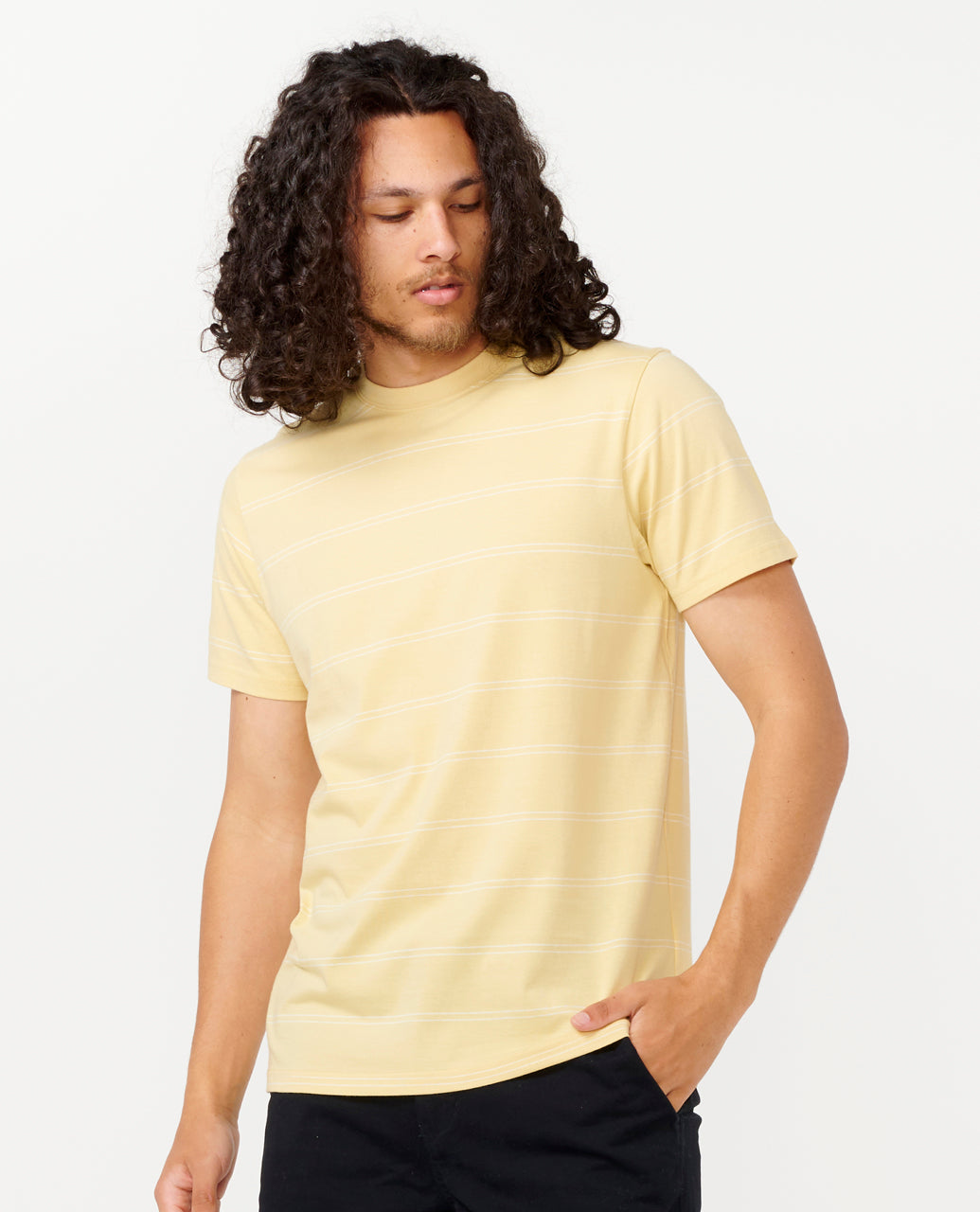 Rip Curl Men Plain Stripe Tee 0BSMTE