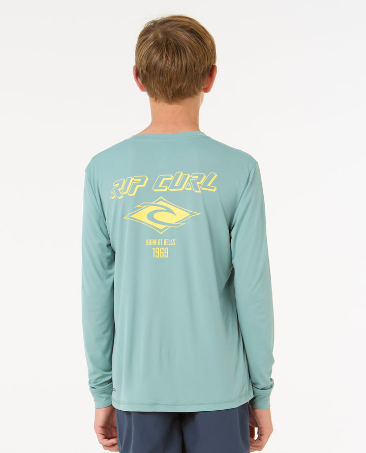 Rip Curl Kids Icons Surflite Upf L/S Rash Vest -Boy 12BBRV